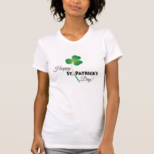 Camiseta Happy St. Patrick's Day Script Clover