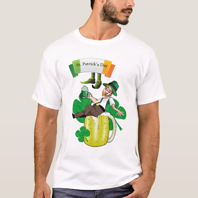 Camiseta Happy St. Patrick's Day T-Shirt Beer (Anverso)