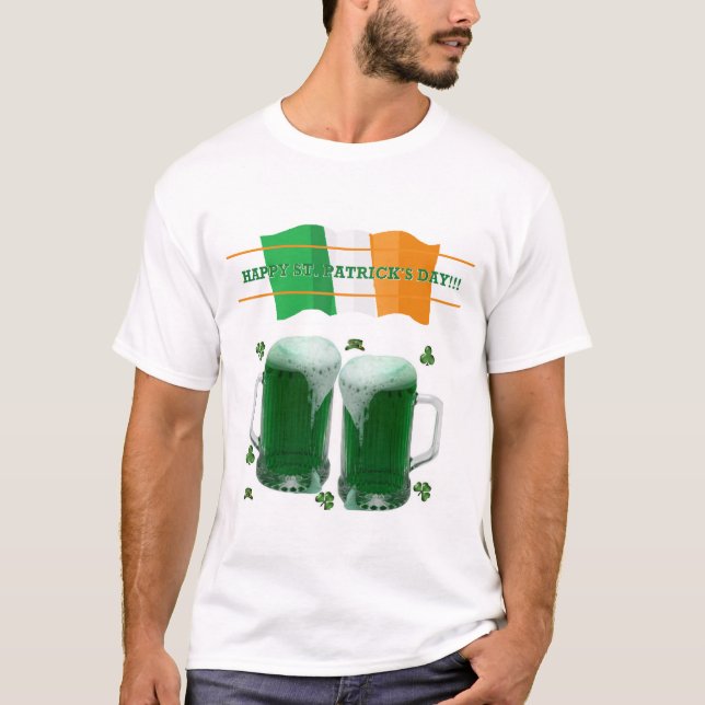 Camiseta Happy St. Patrick's Day T-Shirt Beer (Anverso)
