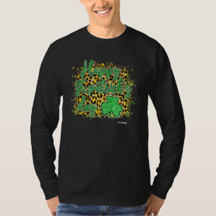 Camiseta Happy St Patricks Day Tee Shamrock Leopard Classic