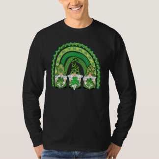 Camiseta Happy St Patrick's Day Three Gnomes Shamrock Rainb