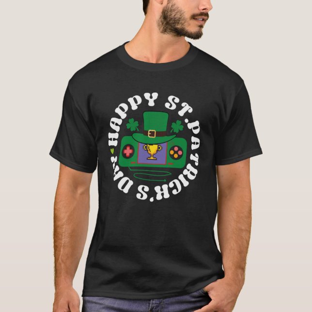 Camiseta Happy St Patricks Day Video Game Controller Irish  (Anverso)
