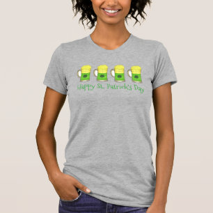Camiseta Happy St Patrick's Paddy's Day Green Beer Mugs