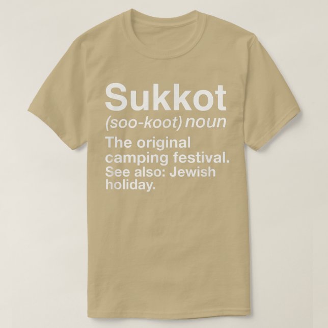 Camiseta Happy Sukkot Definition The Original Camping Festi (Diseño del anverso)
