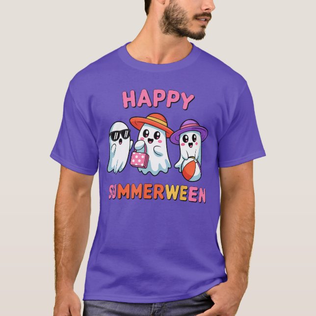 Camiseta Happy Summerween Summer Halloween Ghost Summerween (Anverso)