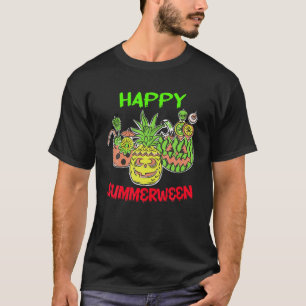 Camiseta Happy Summerween Summer Watermelon Halloween Pool