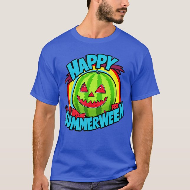 Camiseta Happy Summerween Summer Watermelon Jackolantern Ha (Anverso)