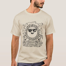 Camiseta Happy Sun Beach Scene