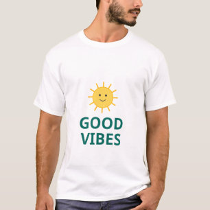 Camiseta Happy Sun Good Vibes   Diversión Verano S
