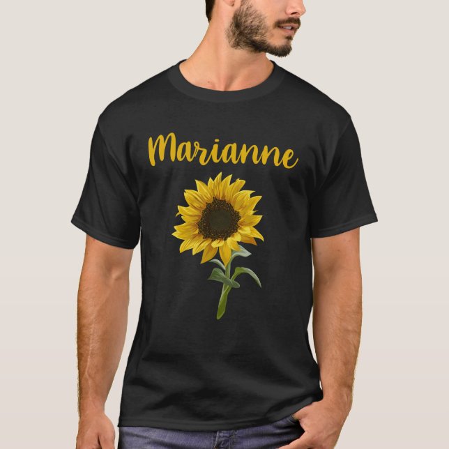 Camiseta Happy Sunflower - Nombre de Marianne (Anverso)