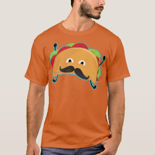 Camiseta Happy Taco With Mustache Funny Meican Food Lovers 