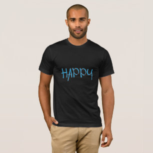 Camiseta HAPPY Tee - Gráfico colorido Negro cómodo
