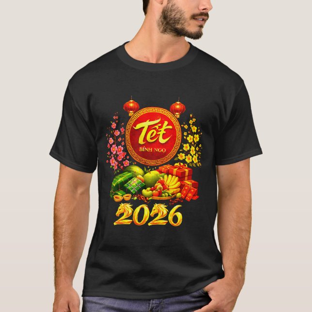Camiseta Happy Tet 2026 Year Of The Horse Vietnamese Tet Ng (Anverso)