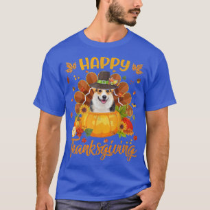 Camiseta Happy Thanksgiving Corgi Dog Turkey Pumpkin847