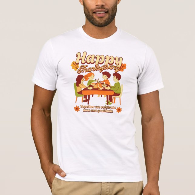 Camiseta Happy Thanksgiving Day-Famly love (Anverso)