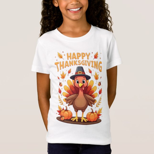 Camiseta Happy Thanksgiving Funny Turkey Family Dinner Gift (Anverso)