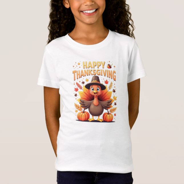 Camiseta Happy Thanksgiving Funny Turkey Family Dinner Gift (Anverso)