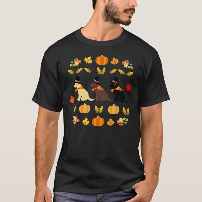 Camiseta Happy Thanksgiving Labrador Retriever (Anverso)