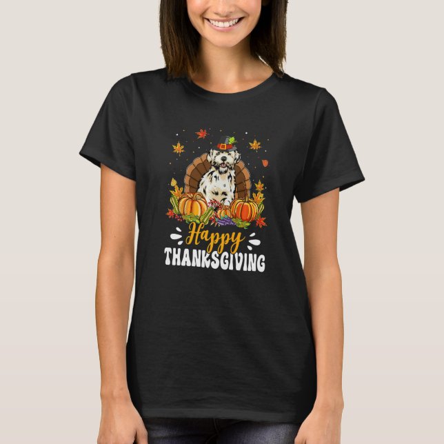 Camiseta Happy Thanksgiving Maltese Dog Turkey Pumpkin  1 (Anverso)