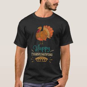 Camiseta Happy Thanksgiving Pie Turkey Costume Family Pajam