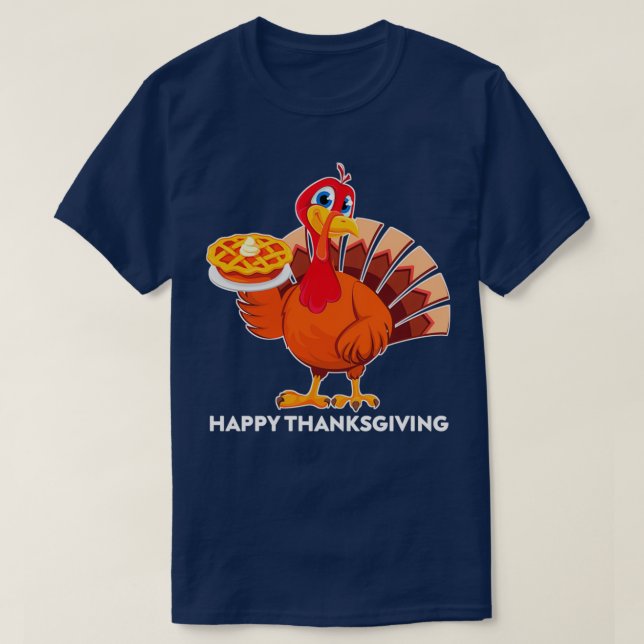 Camiseta Happy thanksgiving turkey 6 (Diseño del anverso)