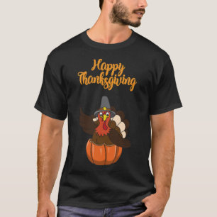 Camiseta Happy Thanksgiving Turkey dog boston terrier