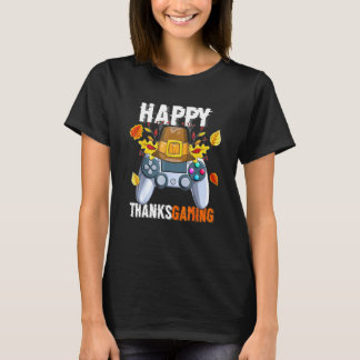Camiseta Happy Thanksgiving Video Game Controller Pilgrim C