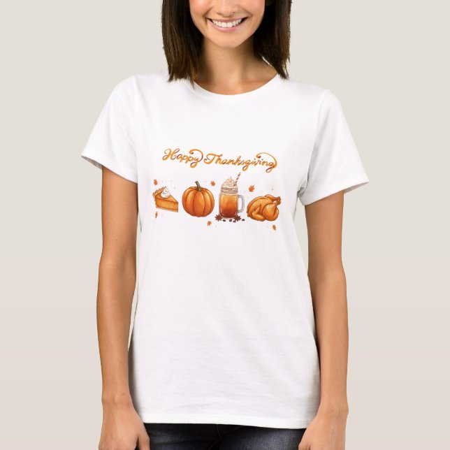 Camiseta Happy Thanksgiving Women (Anverso)