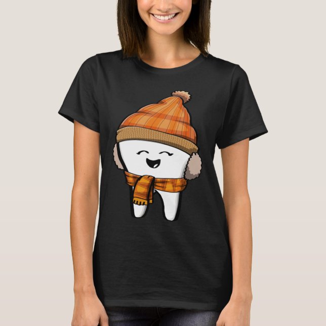 Camiseta Happy Tooth fall Brush Them All Funny Milk Teeth F (Anverso)