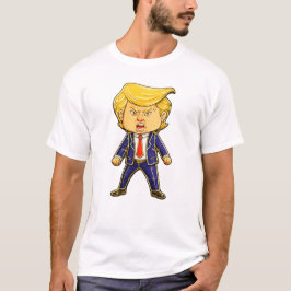 Camiseta Happy Trump Lapel Pin Meme Angry Trump Pop Art