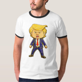 Camiseta Happy Trump Lapel Pin Meme Angry Trump Pop Art