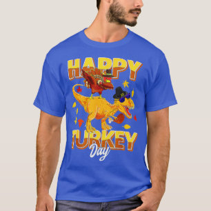 Camiseta Happy Turkey Day Dabbing Turkey Saurus T Rex Thank