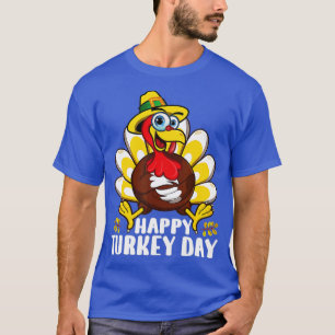 Camiseta Happy Turkey Day Pilgrim Turkey For Thanksgiving D