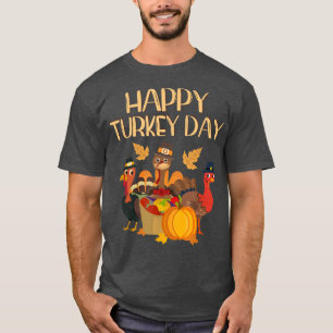 Camiseta Happy Turkey Day Thanksgiving Day Family Holiday T