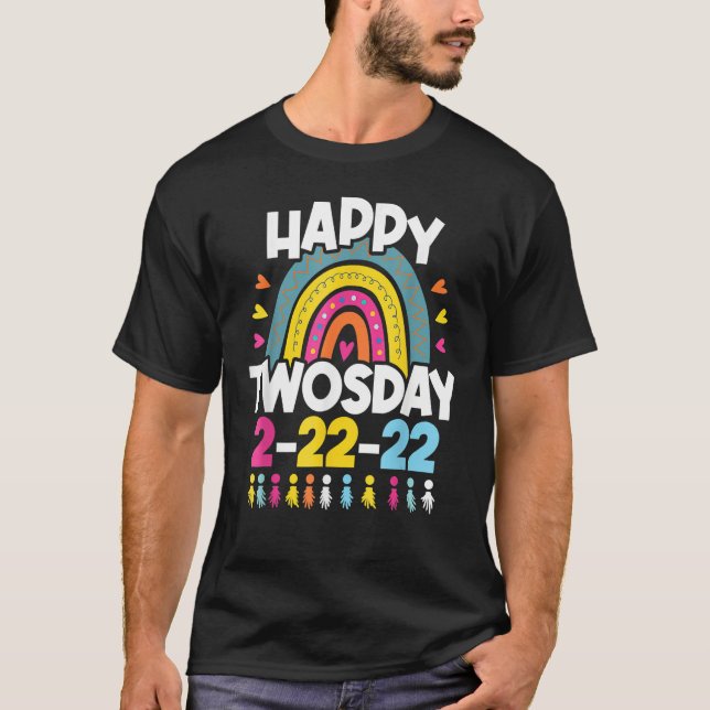 Camiseta Happy Twosday 2022   Rainbow Twos Day 22224 (Anverso)