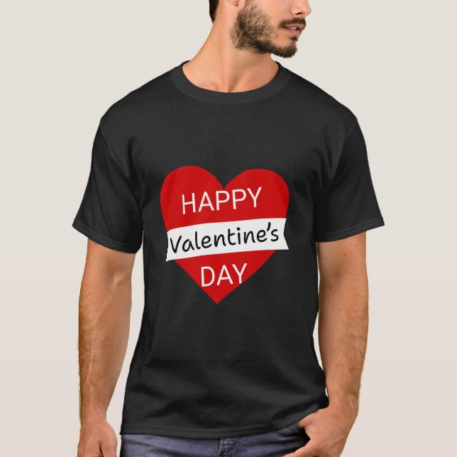 Camiseta Happy Valentine’s Day – Minimalist Valentine (Anverso)