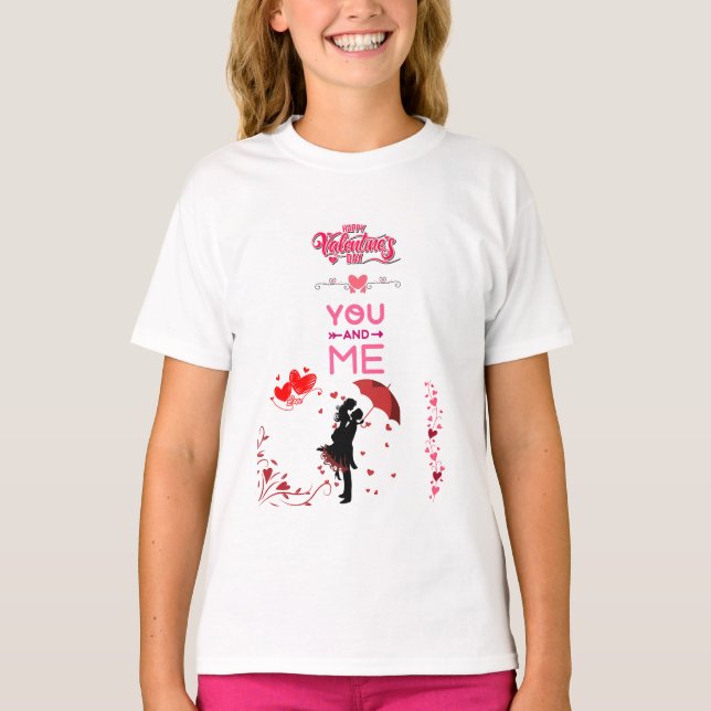 Camiseta Happy Valentine’s Day – You and Me Romantic Love (Anverso)