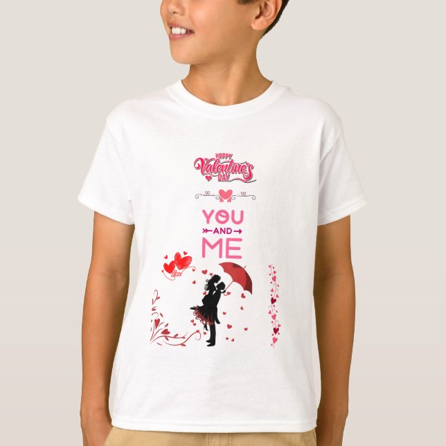 Camiseta Happy Valentine’s Day – You and Me Romantic Love (Anverso)