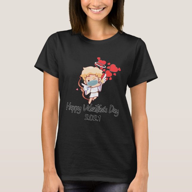 Camiseta Happy Valentine's Day 2021 Cute Cupid Gift During  (Anverso)