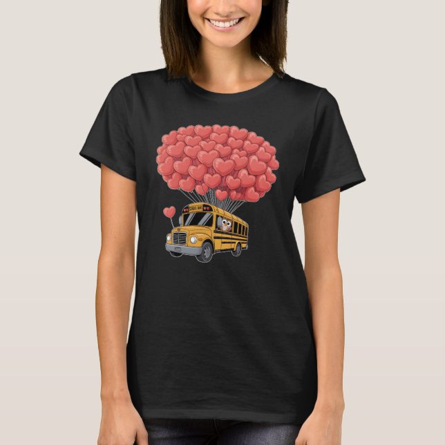 Camiseta Happy Valentine's Day Bus with Owl (Anverso)