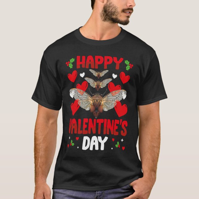 Camiseta Happy Valentines Day Cicada Heart Love Animal (Anverso)