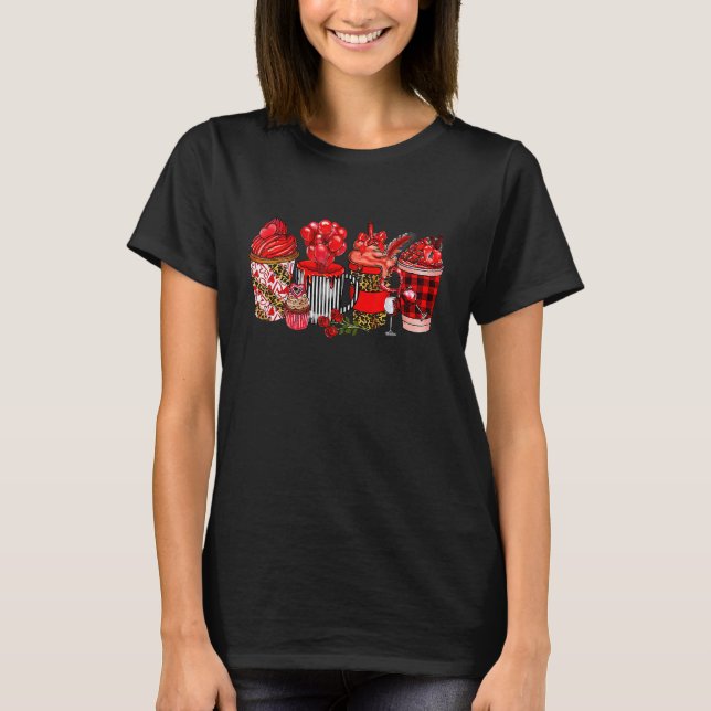 Camiseta Happy Valentine's Day Coffee Drink Matching Couple (Anverso)