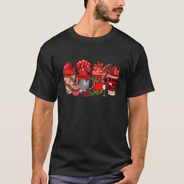 Camiseta Happy Valentine's Day Coffee Drink Matching Couple (Anverso)