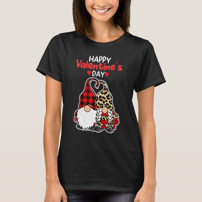 Camiseta Happy Valentines Day Gnomes Couple Valentines Day  (Anverso)