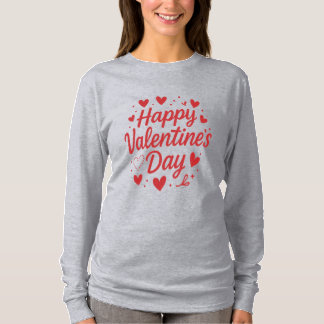 Camiseta Happy Valentine's Day Grey