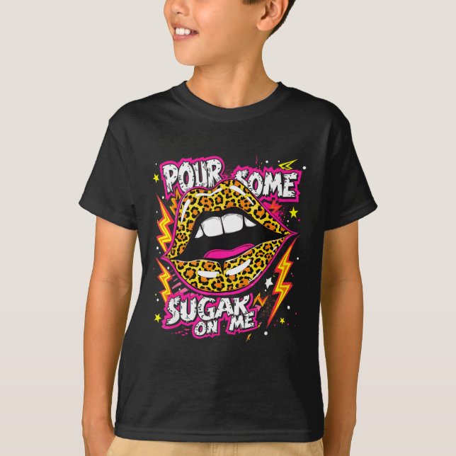 Camiseta Happy Valentine's Day Leopard Lips Ur Some Sugar A (Anverso)