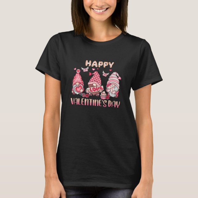 Camiseta Happy Valentine's Day  Love Gnome Valentine's Day  (Anverso)