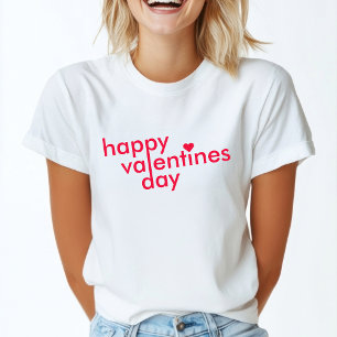 Camiseta Happy Valentine's Day   Love Heart Modern Trendy