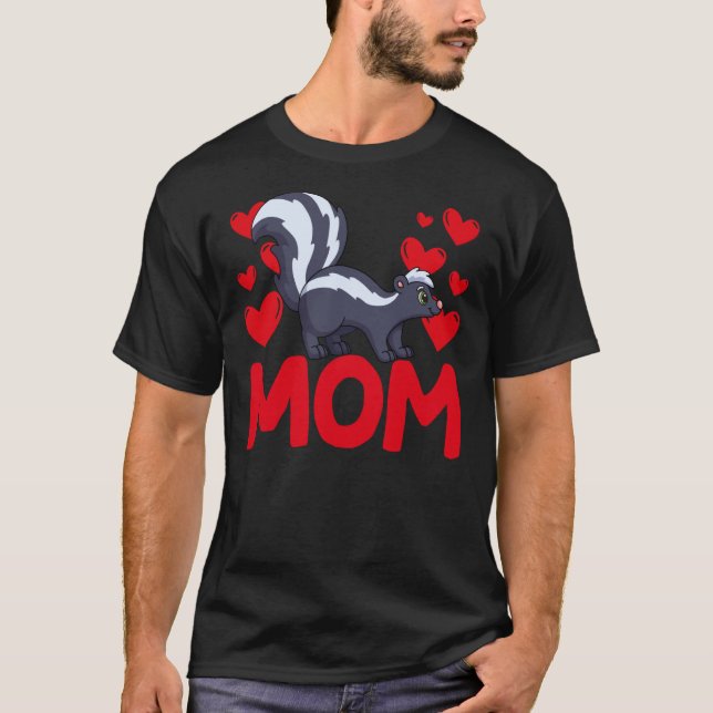 Camiseta Happy Valentine's Day Skunk Mom Mothers Day Valent (Anverso)