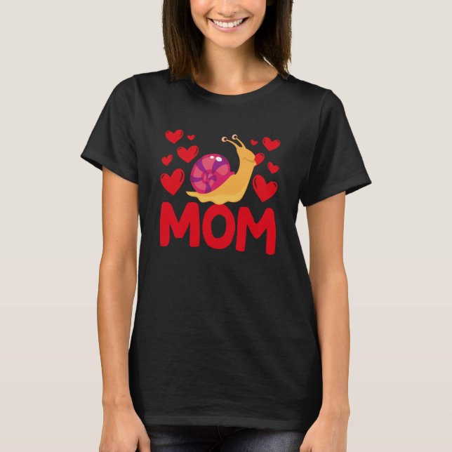 Camiseta Happy Valentine's Day Snail Mom Mothers Day Valent (Anverso)